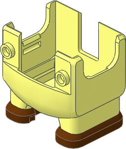 Figure Legs Luigi with Reddish Brown Feet Pattern