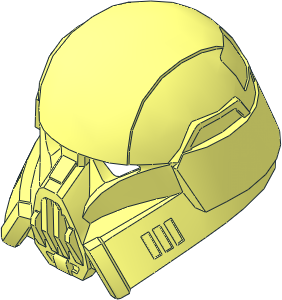 Minifig Helmet SW Dark Trooper