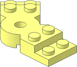 Plate  2 x  6 Angled 135 Degrees with Centre Hole
