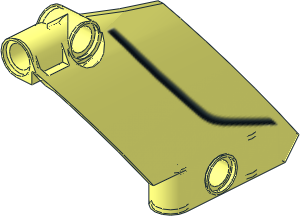 Technic Panel Fairing Smooth Left #61 (Wide Medium Parallelogram) with Black Stripe Pattern