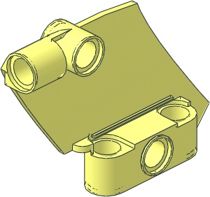 Technic Panel Fairing Smooth Right #60 (Wide Medium Parallelogram) with Black Stripe Pattern