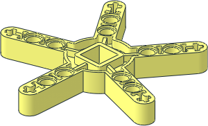 Technic Beam Propeller  5 Blade  9 Diameter with Square Hole