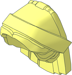 Minifig Hair with Nurse Hat with Long Back