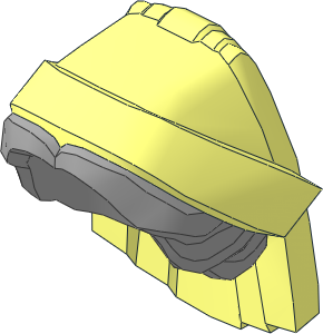 Minifig Hair with Nurse Hat with Long Back with Light Bluish Grey Hair Pattern