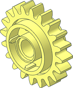 Technic Gear 20 Tooth with Clutch on Both Sides