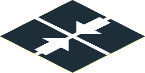 Sticker  1.9 x  1.9 with Two White Arrows Pointing Inwards on Black Background