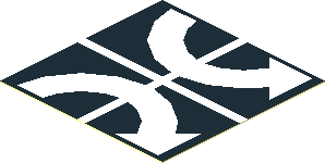 Sticker  1.9 x  1.9 with Two White Curved Arrows Outwards on Black Background