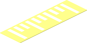 Sticker  2.3 x  0.7 with White Draft Marker Lines