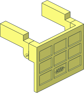 Garage Door with Counterweights with Dual Hinge Pins