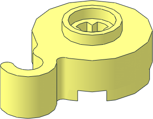 Hook Round  2 x  2 with Axle Hole and Bottom Stud Holder
