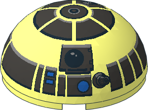 Dome  4 x  4 Smooth with R4-P17 Droid Pattern