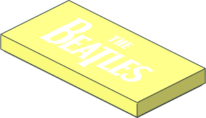 Tile  2 x  4 with "THE BEATLES" Pattern