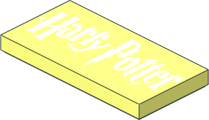 Tile  2 x  4 with "Harry Potter" Pattern