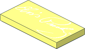 Tile  2 x  4 with 'Elvis Presley' Signature and 'TM' Pattern