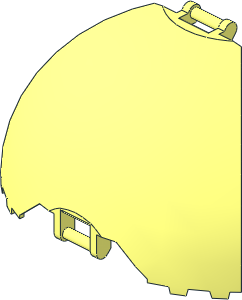 Windscreen Quarter Dome Radius 8 with Top and Bottom Handles