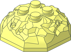 Rock  4 x  4 x  1.333 Top with Crystals