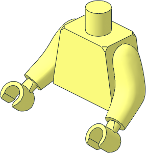 Minifig Torso with Long Arms and Hands