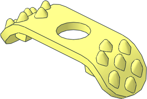 Minifig Armour Shoulder Pads with Top Spikes