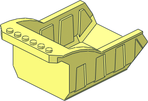 Tipper Bucket  8 x 12 x  4.667 without Studs On Sides Top