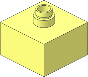 Duplo Brick  2 x  2 with Top Snapping Pin