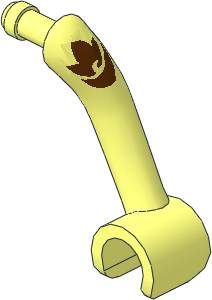 Figure Friends Female Left Arm with Reddish Brown Leaf Tattoo Pattern