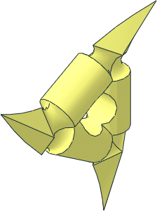 Minifig Weapon Three Pointed Throwing Star (Shuriken) with Smooth Grips