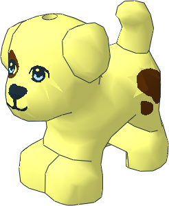 Animal Puppy Standing with Bright Light Blue Eyes, Black Nose and Mouth and Reddish Brown Patch and Spots Pattern