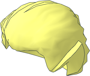 Minifig Hair Swept Back with Pointed Ears