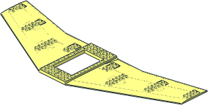 Wing 56 x 20 Airplane with  6 x 10 Cutout