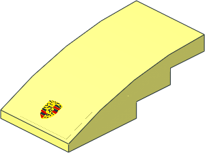 Slope Brick Curved  4 x  2 with Porsche Badge Sticker