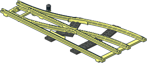 Train Track  4.5V Point Type 2 Slotted Left (Branching)