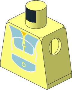 Minifig Torso with Light Blue Jogging Suit Pattern