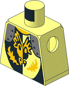 Minifig Torso with Dragon Face Breathing Fire Pattern