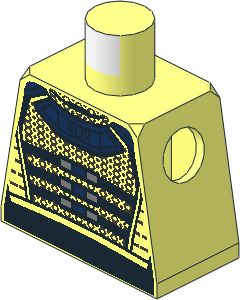 Minifig Torso with SW Vest with Dark Blue Plates Pattern