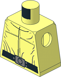 Minifig Torso with SW Jumpsuit, Black Belt and Metallic Silver Buckle Pattern