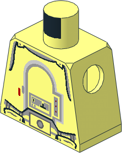 Minifig Torso with SW Snowtrooper Armour Pattern
