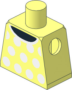 Minifig Torso with White Dots and Collar Pattern