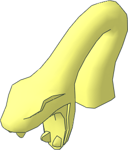 Minifig Head Snake Long Neck with Open Mouth