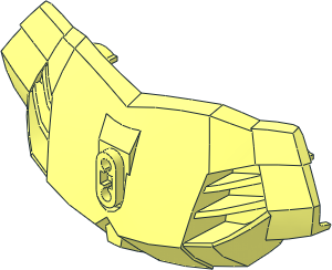 Constraction Shell  4 x 13 x  5 Breast Plate