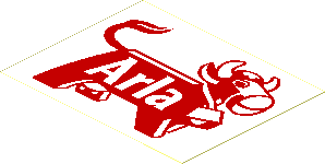 Sticker  2.9 x  3.7 with Arla Dairy Logo Right