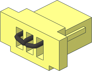 | Brickstuff BrickPixel Plug with Metallic Dark Grey 3-Wire Cable Stub