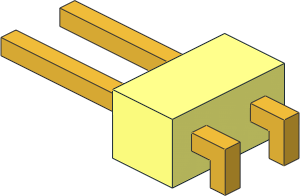 ~| Circuit Cubes Connector Socket  2 Points Bent