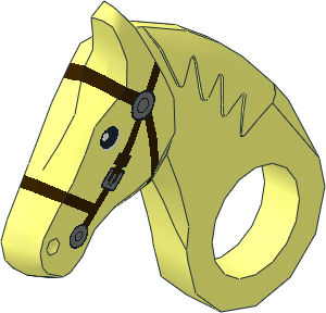 ~Animal Horse Poseable Head Left with Dark Brown Bridle