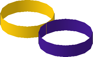 | Circuit Cubes Twin Cable Segment with Yellow and Medium Lilac Wires Pattern