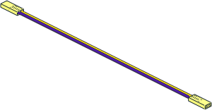 | Circuit Cubes Twin Cable 22L with Yellow and Medium Lilac Wires Pattern