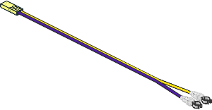| Circuit Cubes Twin Cable 22L with Two Pole Clips with Yellow and Medium Lilac Wires Pattern