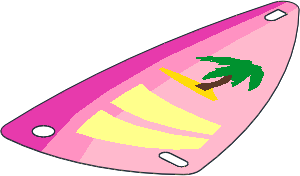 Sail  6 x 12 Triangular with Palm Tree and Vertical Pink Gradient Stripes Pattern