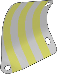 Sail 11 x  9 Trapezoidal with Stripes on White Background Pattern (Formed Shape 1)