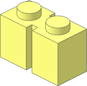 Mursten Brick  1 x  2 with 2 Slots