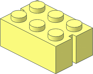 Mursten Brick  2 x  3 with 2 Slots